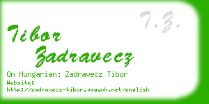 tibor zadravecz business card